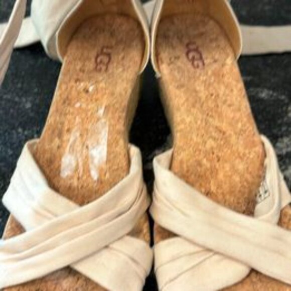 UGG Traci Ankle Strap Espadrille Wedge Sandals size 7.5 - Picture 8 of 14
